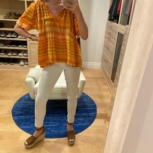 ORANGE ANTHROPOLOGIE TOP